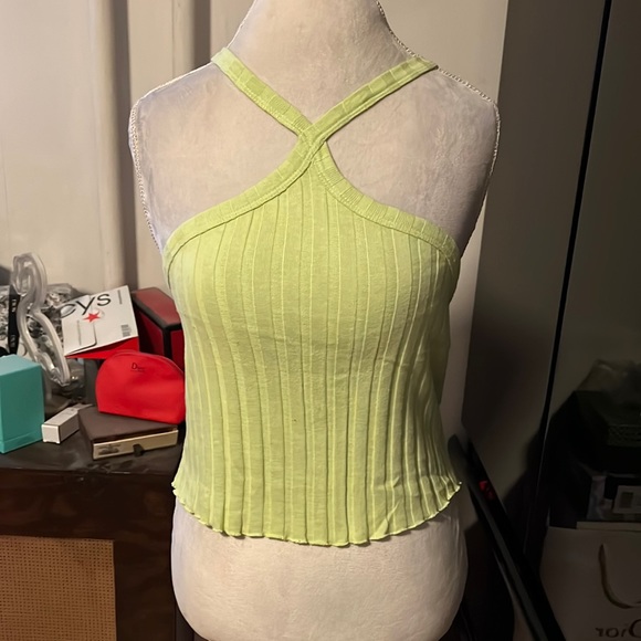 Zara Tops - Zara large lime green ribbed top